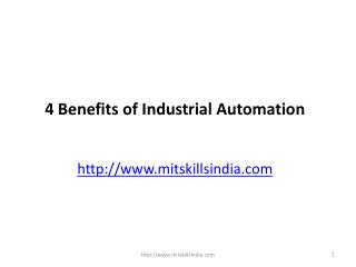 4 Benefits of Industrial Automation - MIT Skills Pune