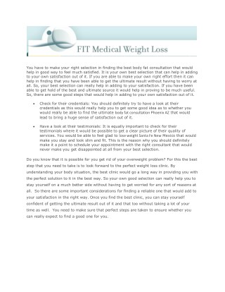 fit medical weight loss 322