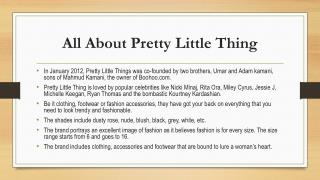 All About Pretty little thing