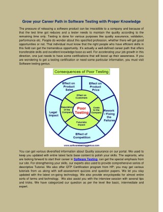 Grow your Career Path in Software Testing with Proper Knowledge