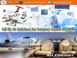 Trusted Sky Air Ambulance from Bhopal, Bangalore to Delhi at Low Fare