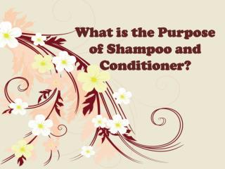 What is the Purpose of Shampoo and Conditioner?
