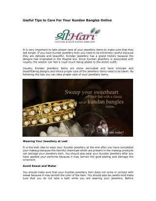 Tips to Care for Gold Plated Jewellery Online