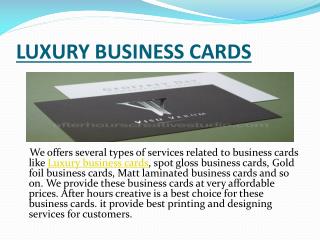 Luxury business cards