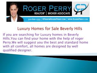 Luxury Homes for Sale Beverly Hills