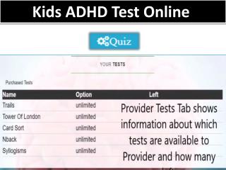 Kids ADHD Test Online