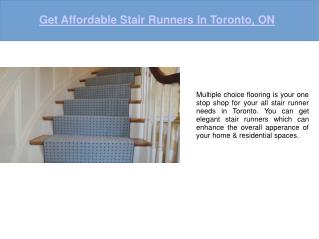 Stair Runners In Toronto