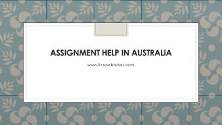 Assignment Help in Australia