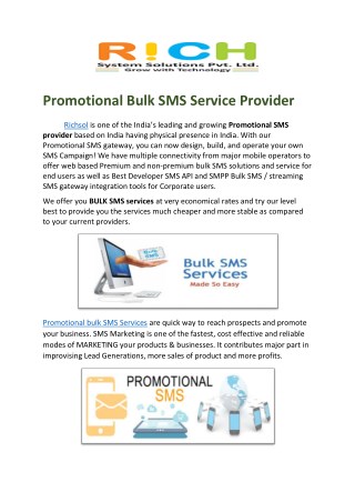Promotional Bulk SMS Service Provider