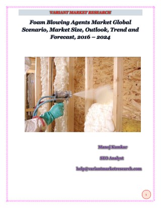 Foam Blowing Agents Market Global Scenario, Market Size, Outlook, Trend and Forecast, 2016 – 2024