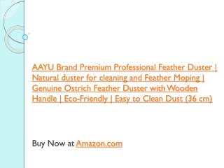 AAYU Brand Premium Professional Feather Duster | Natural duster for cleaning and Feather Moping | Genuine Ostrich Feathe