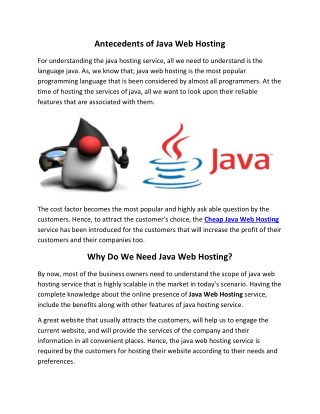 Java Web Hosting