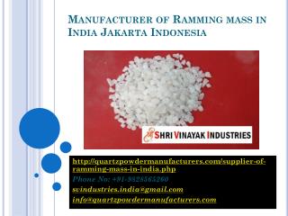 Manufacturer of Ramming mass in India Jakarta Indonesia
