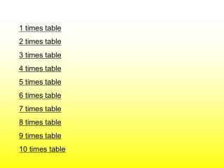 1 times table 2 times table 3 times table 4 times table 5 times table 6 times table 7 times table 8 times table 9 times