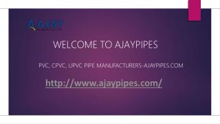 Cpvc pipe manufacturers
