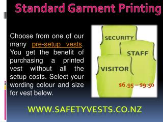 Standard Garment Printing