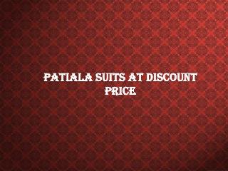 Patiala Suits At Discount Price