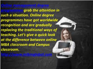 Online management degree programmes MIBM GLOBAL