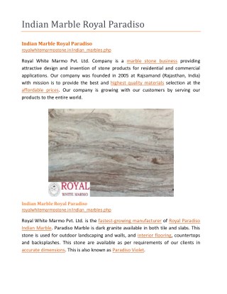 Indian Marble Royal Paradiso