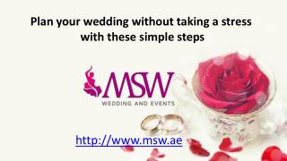Plan your wedding without taking a stress with these simple steps