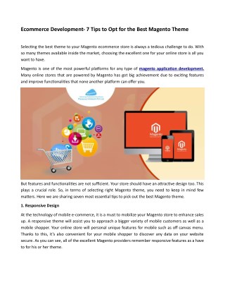 Tips to Opt for the Best Magento Theme