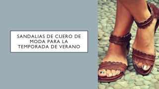 Sandalias de cuero de moda para la temporada de verano