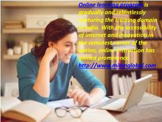 Online learning programme in India