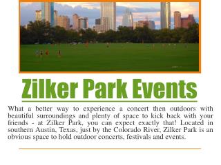 Zilker Park Events