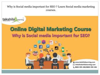 Why is Social media important for SEO ? Learn Digital marketing courses