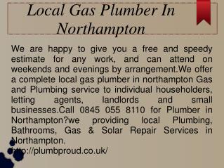 Local Gas Plumber In Northampton