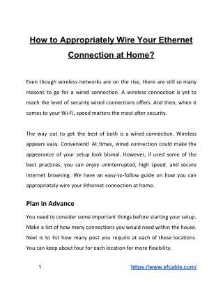 How to Appropriately Wire Your Ethernet Connection at Home?