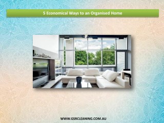 5 Economical Ways to an Organised Home