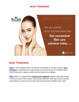 Best acne treatment | Best acne scar treatment