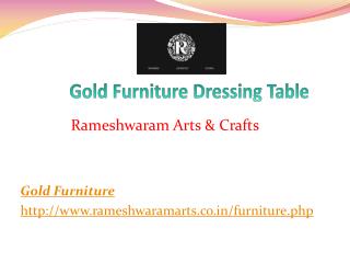 Gold furniture dressing table