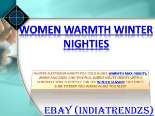 Women's Maxi Sleepwear Winter Warm Nighty