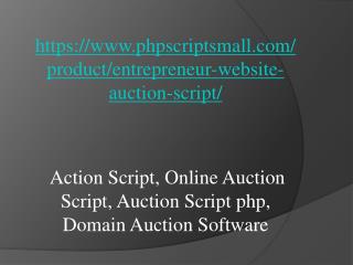 Action Script, Online Auction Script, Auction Script php, Domain Auction Software