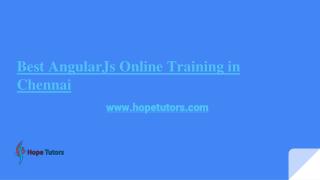 Best Angular JS Training in Chennai | Angular JS Online Training - Chennai