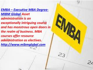 EMBA - Executive MBA Degree Online MBA course in resource MIBM GLOBAL