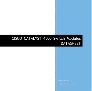 CISCO 4500 Switch Modules Datasheet