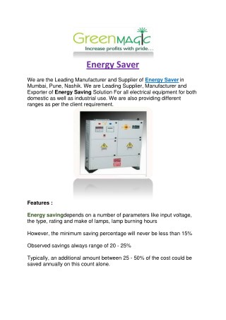Energy Saver