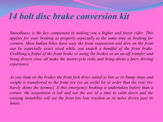 14 bolt disc brake conversion kit