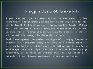 kingpin Dana 60 brake kits