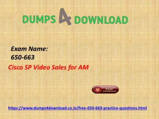 Get Cisco 650-663 Exam Free Study material | Dumps4download.co.in