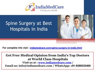 Spine Surgery in India