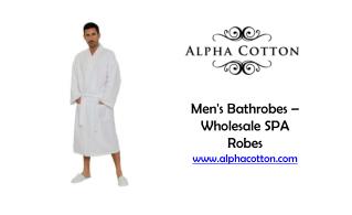 Men's Bathrobes – Wholesale SPA Robes
