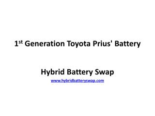 1st Generation Toyota Prius' Battery