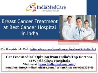 Breast Cancer Treatment in India