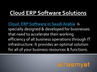 Cloud ERP Software in Saudi Arabia