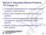 Module 9: Associated Medical Problems TIP Chapter 10