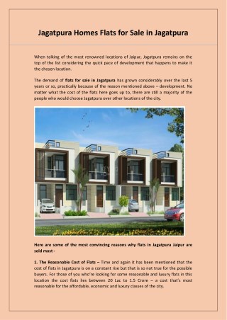 Jagatpura Homes Flats for Sale in Jagatpura